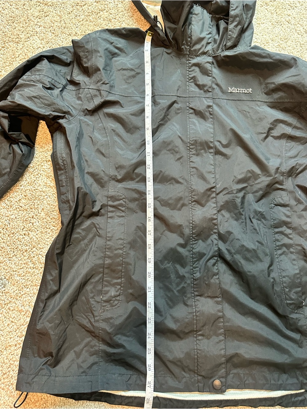 Marmot Navy Hooded Waterproof Shell Jacket - Picture 7 of 8